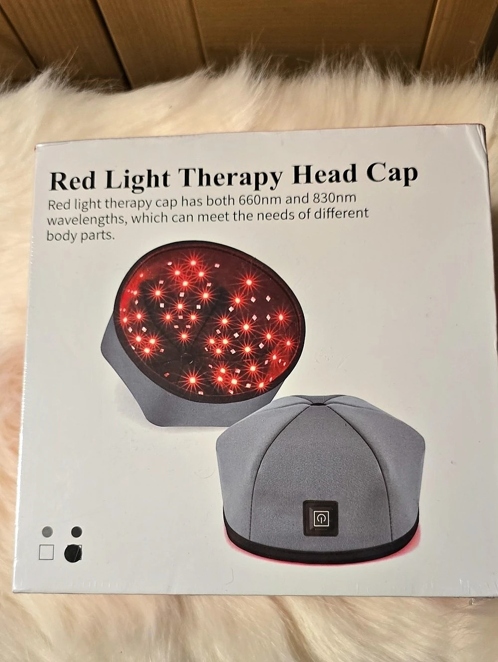SLF Red Light Therapy Head Cap Red & Gray